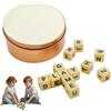 Hpbaggy Gioco di Dadi Solitario del Cruciverba, Crossword Solitaire Game, Il Gioco Del Solitario Cruciverba,12Piastrelle Con Lettere Dadi Incise Con Precisione, Divertenti Giochi Da Campeggio, Serate Di Gioch