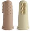 Vicloon Spazzolini Neonati in Silicone, Set de 2 Spazzolino da Dito, Spazzolino da Denti in Gomma con Custodia, Multicolore Spazzolini Bambini, Morbido e Sicuroper, 6-18 Mesi Bambini, Rosa e Giallo