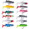 Esforzarse 12 Pezzi Gamberetti da Pesca, per Pesca al Luccio e Sandro, Accessori per la Pesca, Pesci di Gomma Esca Gomma, Esche Artificialicon, Esche in Silicone(12 colori)