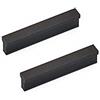ANSIEDIO 2pz Maniglie per Mobili da Cucina Nero Opaco Maniglie per Cassetti in Alluminio Maniglia per Armadio Moderni con Viti Interasse 64mm