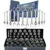 HASKYY Set di chiavi a cricchetto, 24 pezzi, dadi a brugola da 5/32 a 1.1/4 & chiavi a cricchetto con anello, set da 12 pezzi, da 1/4 a 15/16 con angolo di lavoro 15°, set di utensili per veicoli