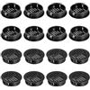 QUARKZMAN 16pz 35mm/1.38 Griglia di Ventilazione Rotonda, Griglia Aerazione in Plastica, Griglia Aerazione Tonda con Fori a Maglie per Bagno Cucina Armadio Guardaroba, Nero