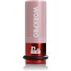 WORKPRO Bussola Professionale 1/2 21mm, Chiavi a Bussola con Manicotto Protettivo Rimovibile e Anello in Gomma, Acciaio CR-MO, per Riparazioni Auto, Rosso