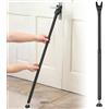 LuLobtg Barra di sicurezza per porta regolabile 111-140 cm, fermaporta rimovibile, barra di sicurezza per porta scorrevole, barra blocca-porta, barra di blocco per porta scorrevole del patio, per casa