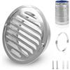 YIEMI bocchette d'aria in acciaio inox, 80MM bocchette da Soffitto con schermo per insetti, copertura di sfiato a bocca piatta, griglia di scarico per casa, cucine e bagni
