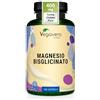 Vegavero Magnesio Bisglicinato | 400 mg di Magnesium Puro Elementare | Forma Chelata Biodisponibile | Contro Stanchezza e Affaticamento | Certificato in Laboratorio | Vegavero