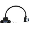HuaLiSiJi Cavo USB 3.0 per Montaggio a Pannello Prolunga USB 3.0 90 Gradi Cavo USB Maschio Femmina Corto per Mouse, Tastiera, Stampante (Incurvato verso destra, 0.3 m)