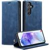 Monweicz Cover Compatibile con Samsung Galaxy A55, Custodia Portafoglio con Slot per Scheda, Protezione Completa Premium in Pelle PU, Flip Libro Magnetica Samsung Galaxy A55, Blu