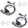 HYSHIKRA Auricolare Walkie Talkie con microfono, 2 pin Headset con PTT, compatibile con Kenwood eSnic Retevis Baofeng UV-5R Radio Ear Piece per Security Bodyguard (Tubo trasparente, 2)