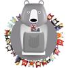 Xozoyo Tonie - Scaffale Tonies, montaggio da appendere per TonieBox Tonie, per ragazzi e ragazze, 30-48 statuette, a forma di orso, per la cameretta dei bambini, per la cameretta dei bambini (grigio)