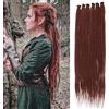 Samtress 24 pollici Dreadlock Estensioni 10 ciocche Rame Rosso Sottile 0.6cm Capelli morbidi Reggae Uncinetto Dreadlock estensioni stile Boho sintetico uncinetto capelli intrecciati (#350)
