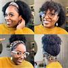 Romface Parrucche Ricci Crespi Afro Kinky Curly Human Hair Wigs With Headband Parrucca Nero Capelli Veri Ricci Per Donne Nere Parrucca Afro Wigs 12 Pollici 180% Di Densità Naturale