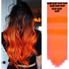 PARXITN 10 ciocche colorate per capelli da 22 pollici, per feste, cosplay, festival, carnevale, Halloween, Natale, arancione