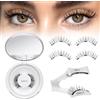 Higu clace Ciglia magnetiche, ciglia magnetiche senza eyeliner, ciglia magnetiche, look naturale, forte magnete con applicatore, non necessita di colla, ciglia magnetiche (stile H)