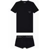 Emporio Armani MEGALOGO T-Shirt + Trunk, Uomo Nero, L, Nero, L