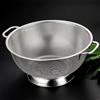 Bhina Scolapasta Microforato in Acciaio Inox Ø 28,5 cm Filtro Professionale con Manici Heavy Duty e Autodrenante Solido Anello Base Scolapasta per Quinoa, Cereali, Riso, Frutta, Verdura e Pasta