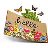 ElbFuchs® Paillasson en Coco 60x40 cm | Fleurs | Extra Durable et Antidérapant | Paillasson Multicolore pour Extérieur et Intérieur | Paillasson Printemps