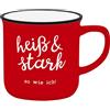 GRUSS & CO Tazza da caffè con motivo caldo, mini tazza in porcellana, 10 cl, con nastro regalo, idea regalo per amici, compleanno, 74745