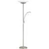Zarivy Piede da salotto - accessorio di illuminazione da 30+5W, 4000K, con regolatore di intensità, dimensioni 180x43x60 cm, materiale nichel, 3000/500 lm. *