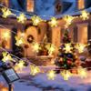 Ninonly Catena Luminosa Esterno Solare, 7M 50 LED Fiocco di Neve e Renna Lucine Led Decorative, 8 Modalità Luci di Natale Impermeabili, Addobbi Natalizi per Balcone Matrimonio Feste