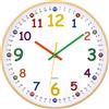 ACCSHINE Orologio da parete bambini silenzioso vintage 30 cm con al quarzo a batteria facile da leggere camere casa cucina camera da letto ufficio scuola (Venature del legno, 30cm)
