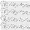 Chuangdi 100 Paia Bottoni in Plastica Bottoni Automatici in Plastica Bottoni Invisibili per Abbigliamento DIY Bottoni Cuciti per Camicie, 7 mm, 12 mm, 15 mm, 21 mm (Colore Trasparente)