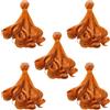 DICOSMETIC 5 parrucche per capelli delle bambole, 15 cm, capelli ricci corti, fibre ad alta temperatura, capelli sintetici color cioccolato, ricambio per kit di produzione di bambole