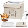 Helining Scatola Lievitazione Pane con Riscaldamento, Cestino Pieghevole per Lievitazione Dell'impasto con Coperchio, Regolazione Temperatura e Controllo Tempo, Cestini di Lievitazione per Pane, Pizza, Yogurt