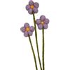 Your Castle Filzblumen fiori decorativi fatti a mano per creazioni personalizzate, regalo sostenibile, commercio equo, fiori artificiali realistici, 3 pezzi con fiori in lilla chiaro