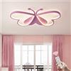 GHiycotdl Plafoniera a LED, Lampada da soffitto creativo farfalla Lampadario, Plafoniera Alla Moda per Camera da Letto e Soggiorno dei Bambini (Dimmable 60cm)