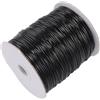 Wambere 2 mm x 10 m, filo di cera, corda di cotone cerato, corda di cuoio per fai da te, per la creazione di gioielli, colore nero
