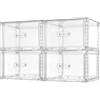Vtopmart Confezione da 4 cassetti impilabili grandi, organizer per cassetti in acrilico trasparente con maniglie, facile da montare per bagno, lavello da cucina, armadio, trucco