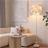 Elinkume LED Lampada da Terra con Paralume in Piume,Piantana Decorativa per Soggiorno,Lampade Terra Moderna per Camera da Letto alla Moda,Palo Della Luce Fai da Te,Base in Metallo,Interruttore Pedale
