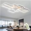 TYJY Plafoniera LED Soffitto 60W Dimmerabile, 80cm Lampadario Soggiorno | Moderno Plafoniera Bianco Rettangolare con Telecomando, 3000K-6000K, Funzione Memoria, per Soggiorno, Camera da Letto, Cucina