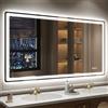 STARLEAD 140x80cm Specchio-Bagno-con-Luce e Bluetooth, Specchio-LED-Bagno con Antifog, 3 Colori Luce, Dimmerabile, Memoria, IP44, Vetro Temperato, Orizzontale/Verticale