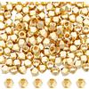 Beebeecraft 1 Scatola 150 Pezzi Perline Cubo Distanziatore 18K Placcato Oro Geometria Cubo Esagonale Perline Dorate per Braccialetti Creazione Collane Fai da Te Gioielli Artigianato