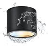 Gleonlux Faretto da Soffitto IP44 Nero, Faretto LED Interno Impermeabile, Faretti LED Soffitto Dimmerabile 230V 6W 3000K Caldo/ 4000K Neutro/ 6500K Freddo con GX53 Moderna Ø82x67mm