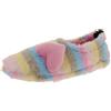 de fonseca Pantofole Donna Invernali Chiuse Dietro a Scarpa a Righe con Fiore, Peluche, TPR Rinfozata, Ciabatta da Casa