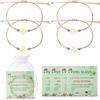 Kasyat Bracciale Portafortuna a Forma di Angelo Braccialetto Portafortuna per Donne Braccialetto Portafortuna Braccialetto a Angelo Regolabile per Compleanno Regalo di Natale(4 Sets, Trifoglio)
