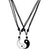 Urban Print Yin Yang, ciondolo regolabile in acciaio inox, collana maschio/femmina/unisex, regalo per coppie, amici,