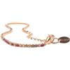 LA TRIADE STUDIO® - BRACCIALE TENNIS DA DONNA IN ARGENTO STERLING 925 PLACCATO ORO GIALLO O ORO ROSA CON ZIRCONI MULTICOLOR, RAFFINATO E CONTEMPORANEO. (Oro Rosa)