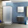 WITIT INTERIORS WITIT BOX DOCCIA ANGOLARE SCORREVOLE KARMEN ANTE IN VETRO CRISTALLO OPACO SATINATO 6mm QUADRATO - RETTANGOLARE - SEMICIRCOLARE (80x100 cm Rettangolare)