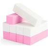 Elalove 10 Pezzi Buffer Unghie Blocco((5 Bianchi e 5 Rosa), Strumenti per Manicure Professionale e Cura delle Unghie con Spugne Lucidanti per Rimodellamento e Finitura