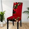 Dazhtu 6 Pezzi Copertura della Sedia Natalizia, Coprisedia Natalizi Coprisedie Cappello di Babbo Natale rosso,Coprisedie Natalizie Cappello di Babbo Natale Copri Sedia decorazione per cene e feste