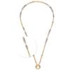 Jewels BY Leonardo Collana Clip & Mix Bernie - Gioielli per Collo in Acciaio Inox Dorato - Perle di Vetro in tonalità Bianco e Grigio - 42-43,3 cm di Lunghezza - Gioielli Regalo per Donne - 025573