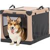 Petsfit Box pieghevole per cani per la casa, rivestimento in tessuto regolabile con tubo a spirale, trasportino per cani di taglia grande, facile da riporre