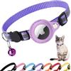 Croc-Cat Collare gatto Airtag con porta per localizzatore - Accessori per sicurezza gatti - Compatibile con Apple airtag - Airtag GPS non incluso !