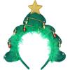 AIEDECOPT Cerchietti per Capelli di albero Natale, Fascia di Verde Natalizia, Cerchietto albero di Natale,Copricapo Natalizio, per Donna Ragazza Natales, Carnevale, Capodanno Festa, Mascherata (B)
