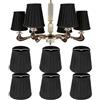 Natudeco 6 Paralumi Tessuto per Lampade E14, Paralume Lampada Ricambio per Candela Lampadario Paralumi Lampadari Stile Nordico 12.2×8.7×11cm, Ricambio Paralume Piccolo