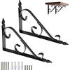 Bhina 2 Pezzi Supporta Staffe Metalliche Flottanti,Staffa Mensola A Parete,Staffa Ferro Stile Europeo,Supporti Mensole Parete Decorativi,Staffe Mensole,Con Viti,Utilizzato In Soggiorno,Cucina,Esterno